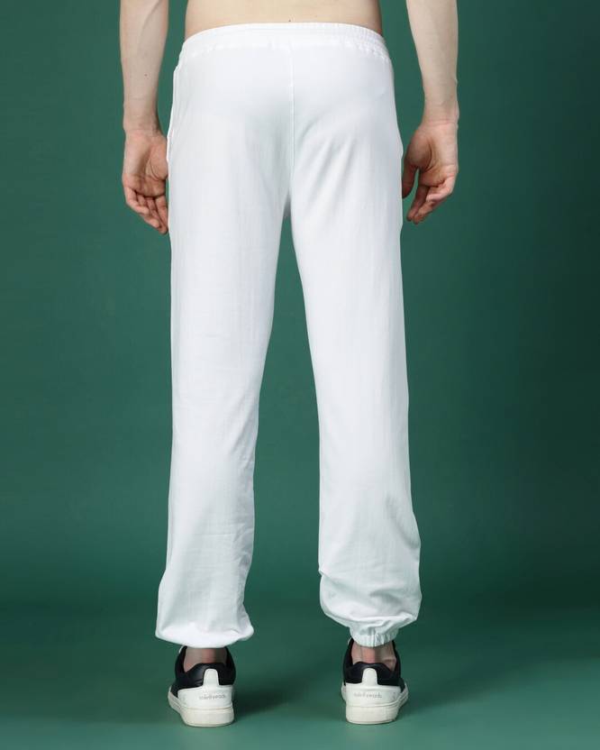 FLYNOFF White Printed Loose Fit Men's Jogger Pant - Image 2
